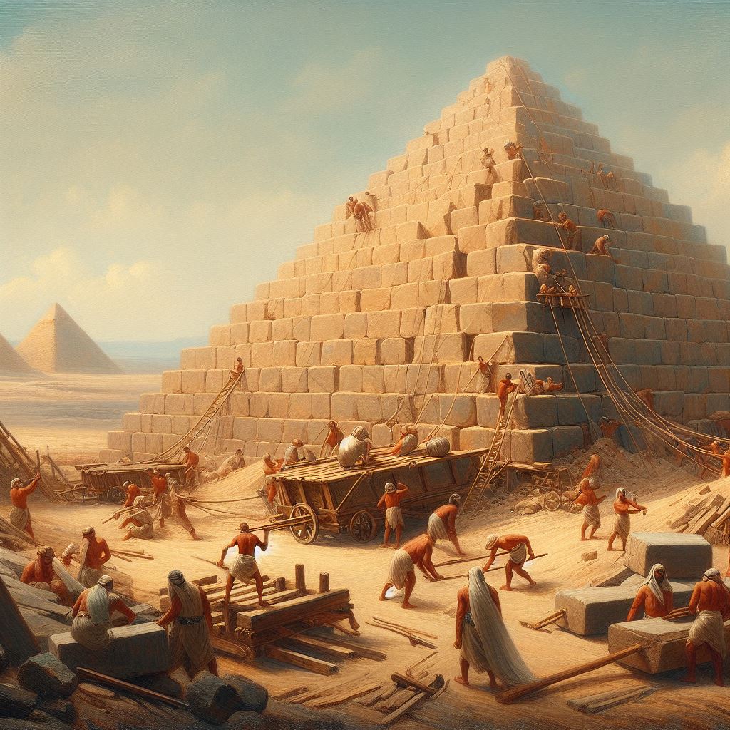 The Construction of the Pyramids of Giza